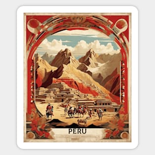 Peru Tourism Vintage Poster 3 Sticker